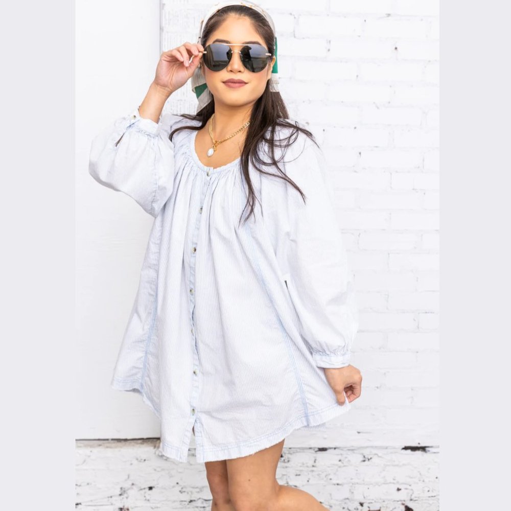 Free People Oxford Swing Tunic Dress Size Small - NEW
